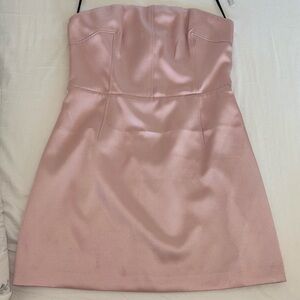 Pink satin dress